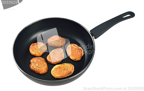 Image of Pancakes in a frying pan