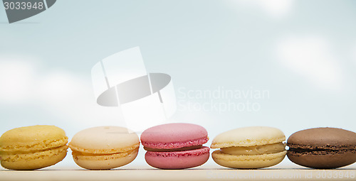 Image of Colorful macaroons, French pastry