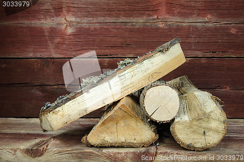 Image of Small firewood heap