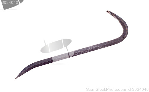 Image of Black crowbar isolated with clipping path