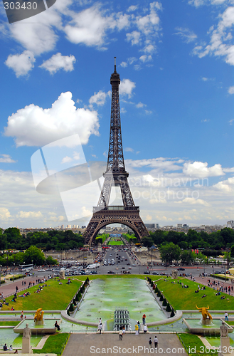 Image of Eiffel tower from Trocadero