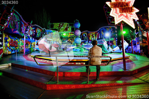 Image of Funfair at night