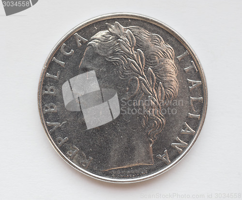 Image of Italian lira coin