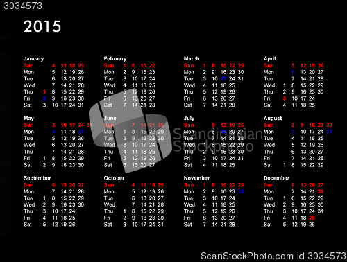 Image of Calendar 2015