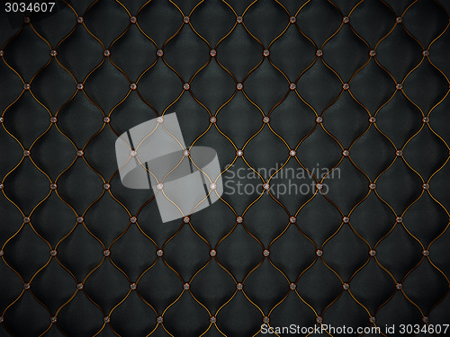 Image of Luxury leather pattern with golden wire and diamonds
