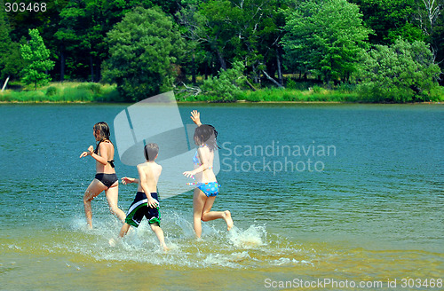 Image of Children in a lake