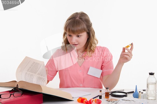 Image of Pharmacist shocked by composition of powder