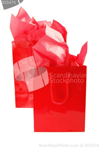 Image of Red shopping bags
