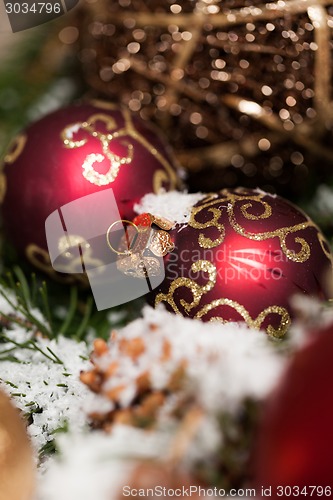 Image of Several assorted Christmas ornaments