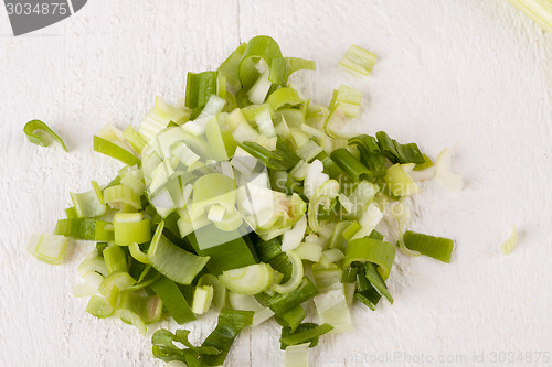 Image of Diced fresh leeks