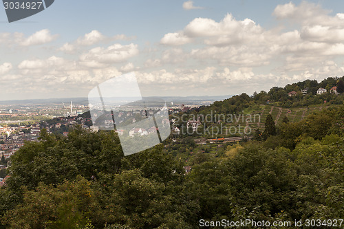 Image of Scenic rooftop view of Stuttgart, Germany