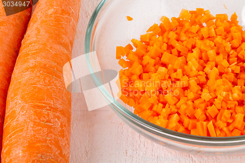 Image of Finely diced fresh carrots