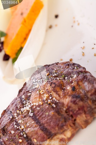 Image of Grilled beef steak with seasoning