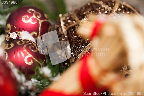 Image of Several assorted Christmas ornaments