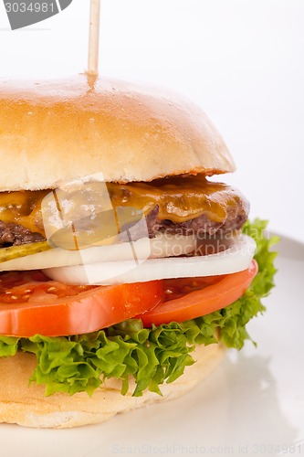 Image of Cheeseburger with cole slaw 