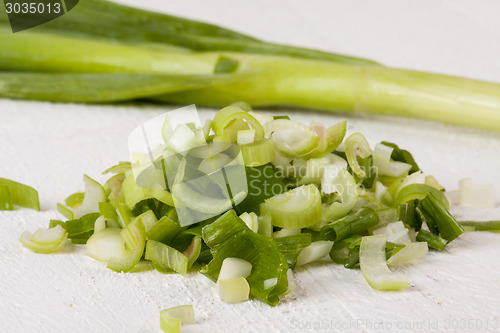 Image of Diced fresh leeks