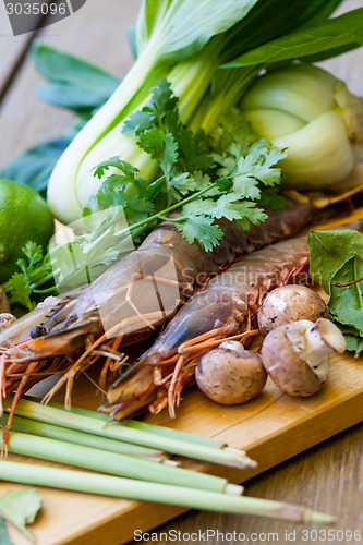 Image of Ingredients for Thai tom yam soup