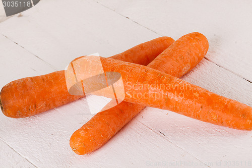 Image of Fresh peeled carrots