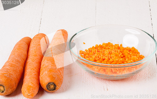 Image of Finely diced fresh carrots