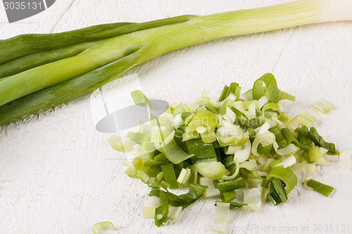 Image of Diced fresh leeks