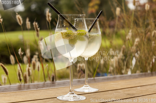 Image of hugo prosecco elderflower soda ice summer drink 