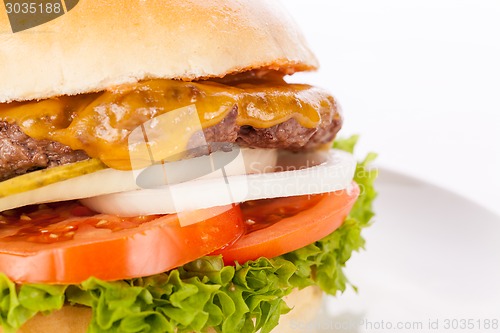 Image of Cheeseburger with cole slaw 