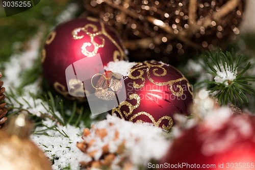 Image of Several assorted Christmas ornaments