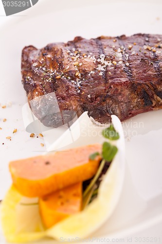 Image of Grilled beef steak with seasoning