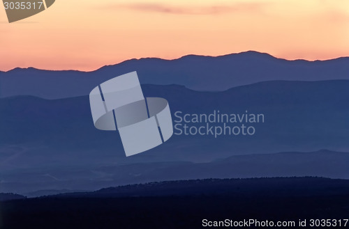 Image of Sunset in desert