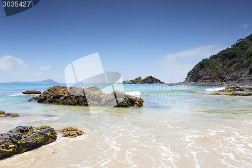 Image of Statis Rock aka Skeleton Rock at Boat Beach Seal  Rocks NSW Aust