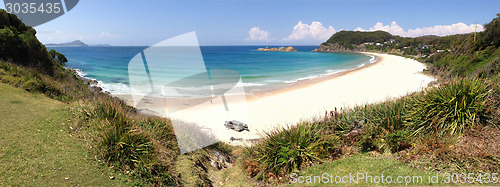 Image of Boat Beach Seal Rocks Panorama NSW Australia