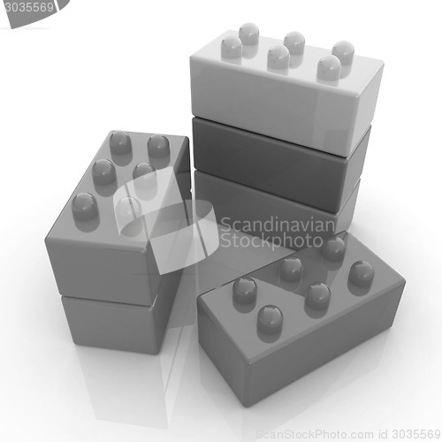 Image of Building blocks on white 