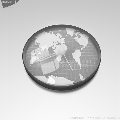 Image of Clock of world map 