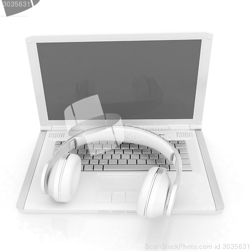 Image of Headphone and Laptop 