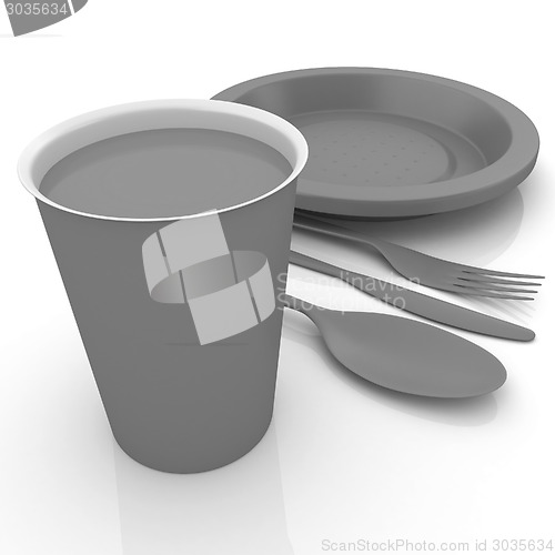 Image of Fast-food disposable tableware