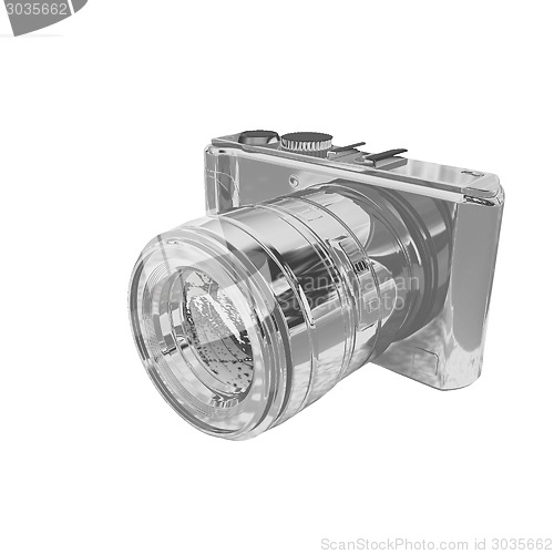 Image of 3d illustration of photographic camera