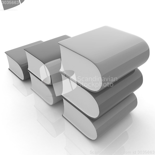 Image of Glossy Books Icon isolated on a white background