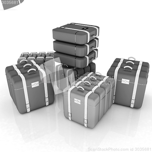 Image of travel bags on white 