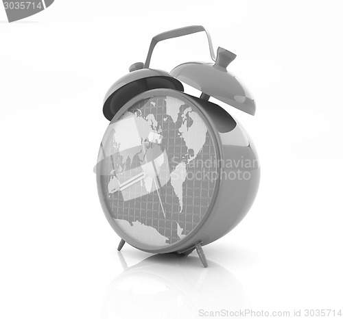 Image of Clock of world map