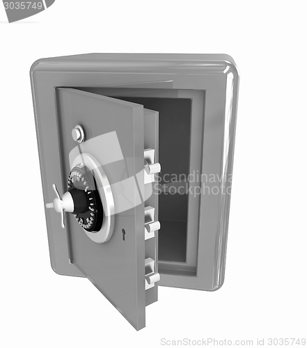 Image of Security metal safe with empty space inside 