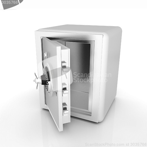 Image of Security metal safe with empty space inside 