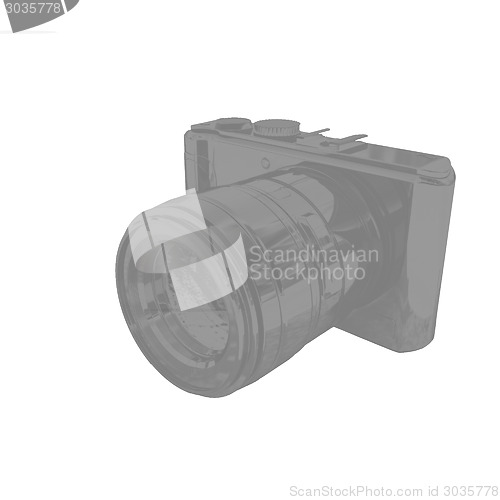 Image of 3d illustration of photographic camera