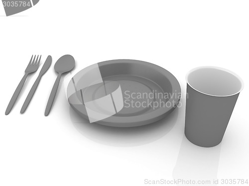 Image of Fast-food disposable tableware