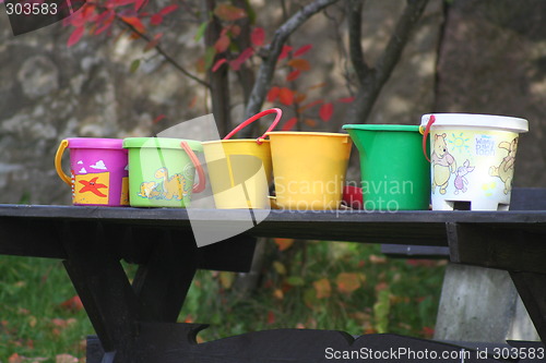 Image of colourfull buckets