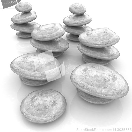 Image of Glossy spa stones. 3d icon 