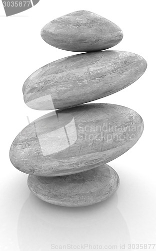 Image of Glossy spa stones. 3d icon 