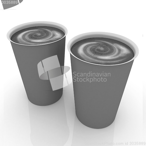 Image of Hot drink in fast-food cap