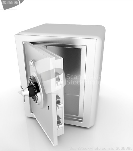 Image of Security metal safe with empty space inside 