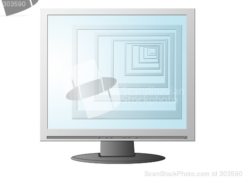 Image of Isolated LCD monitor with infinity frames