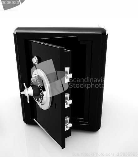 Image of Security metal safe with empty space inside 